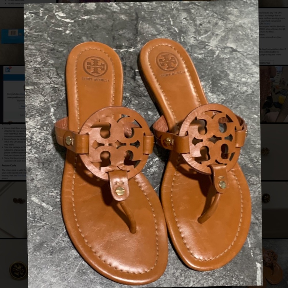 Tory Burch Miller Sandals Brown Size 8